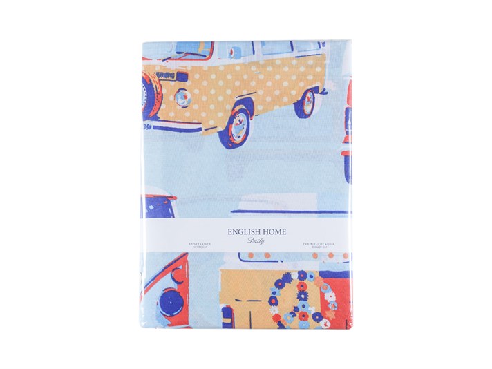 Van de pace Cu Bumbac Double Lenjerie De Pat 200x220 cm Albastru