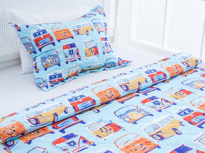 Van de pace Cottony Pentru o persoana  SET CUVERTURĂ DE PAT 160x240 cm Albastru