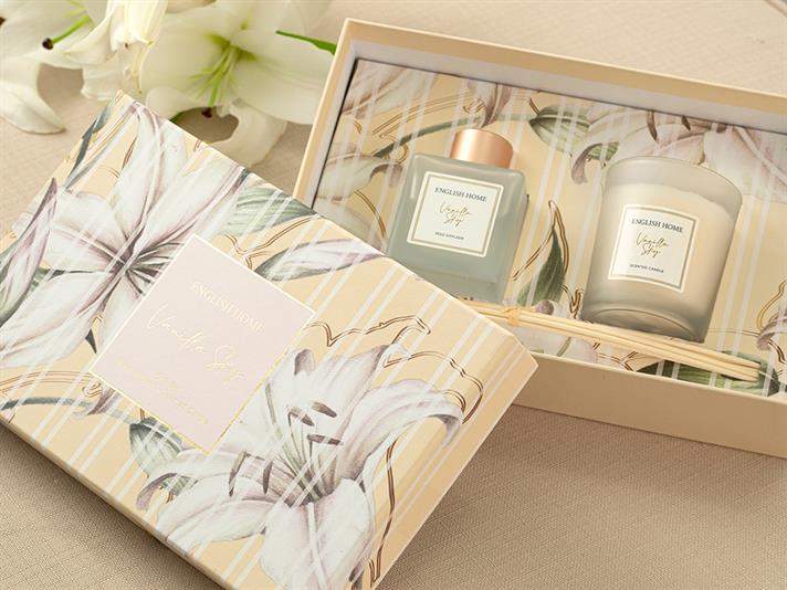 Vanilla Sky Parfumat Set De 2 Piese Set Parfumat Roz Auriu