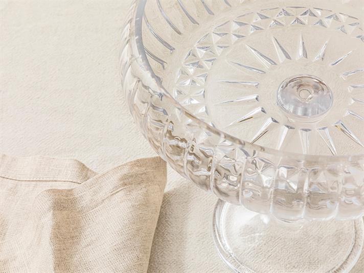 Bol cu picior, Vanya, sticlă, 24x21,5 cm, transparent