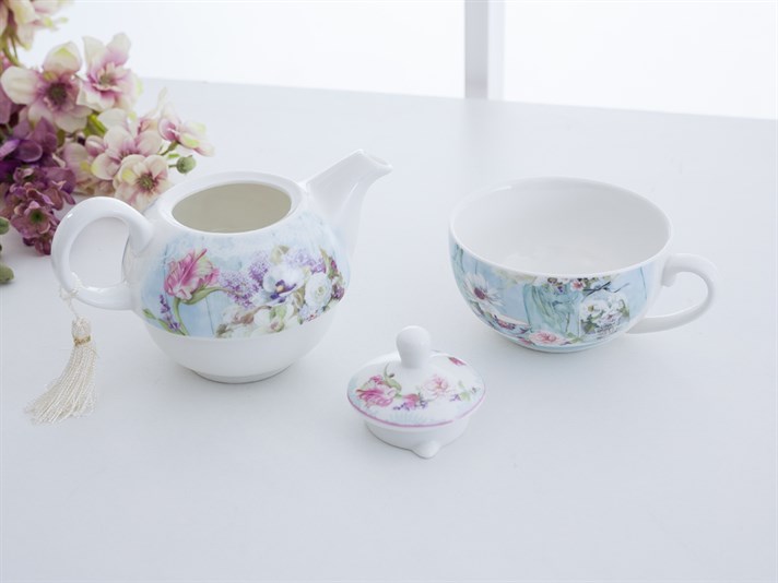 Blue Vase Porcelain Pot Set Blue