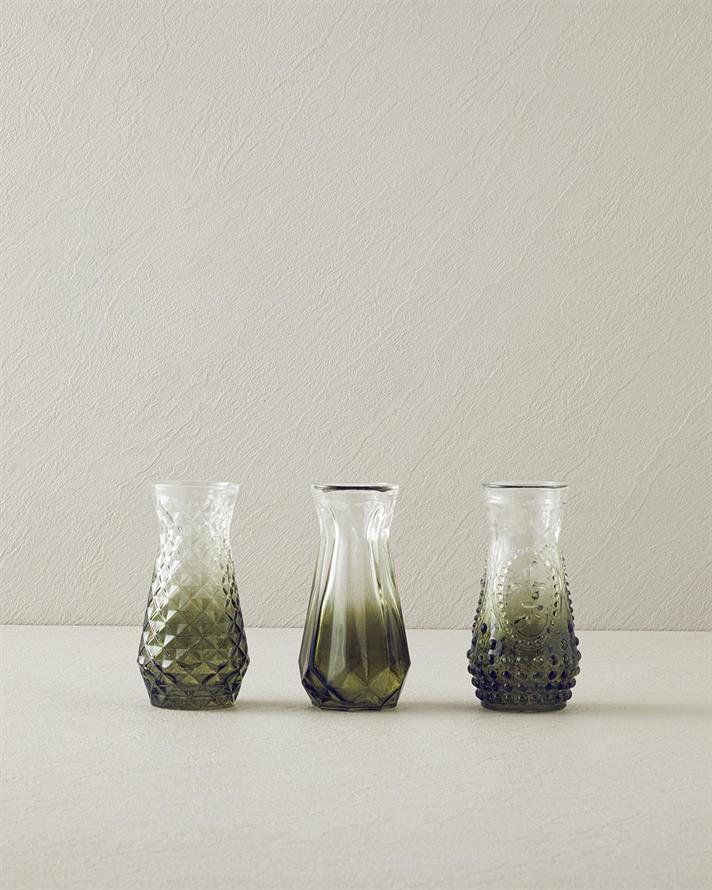 Vază, Arya, sticlă, 6x12 cm, verde