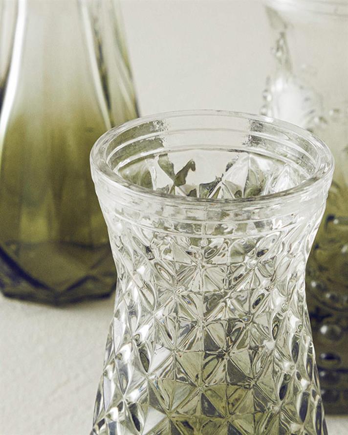 Vază, Arya, sticlă, 6x12 cm, verde