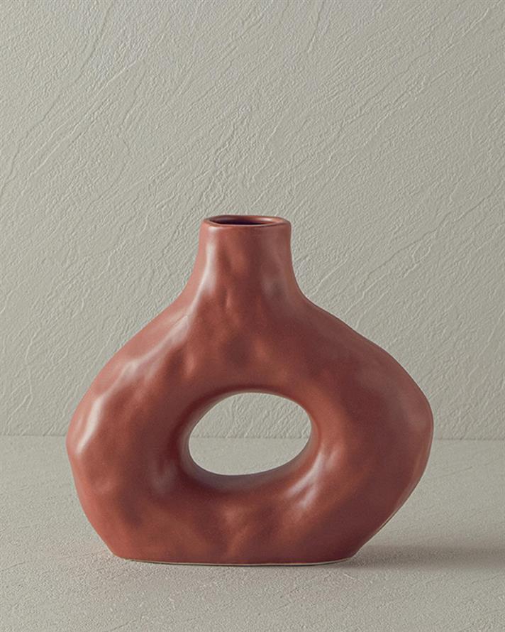 Vază, Becca, ceramică, 8,5x6 cm, terracotta