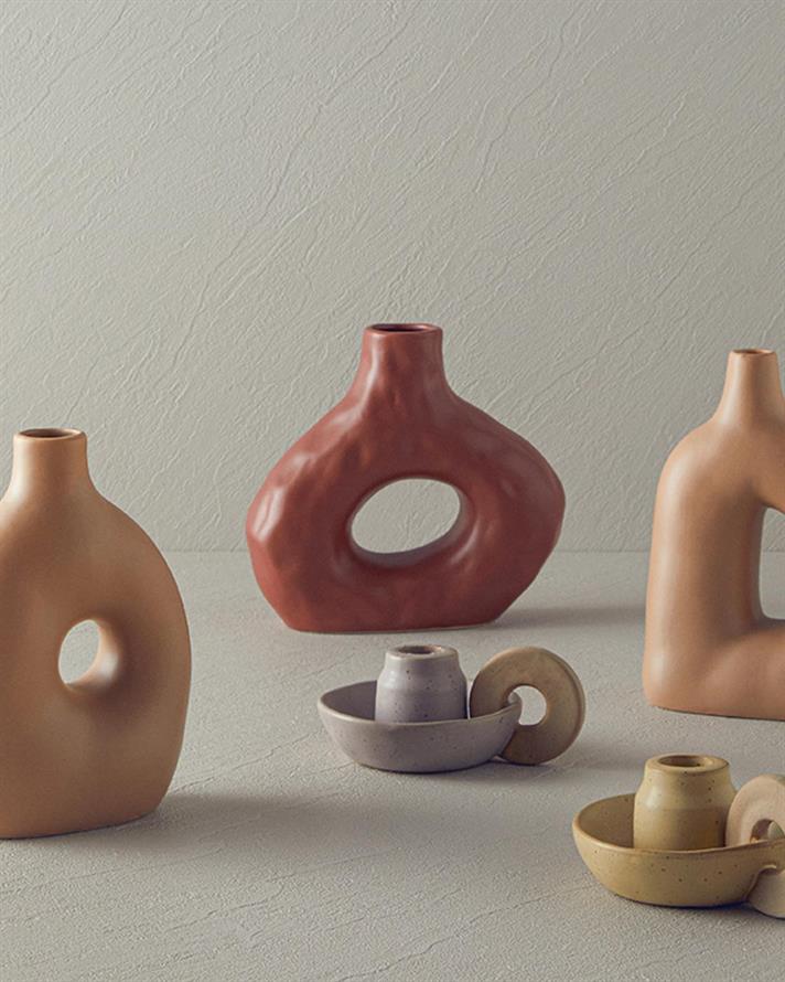 Vază, Becca, ceramică, 8,5x6 cm, terracotta