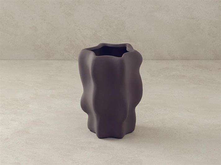 Vază, Boheme, ceramică, 12x12x16,5 cm, maro