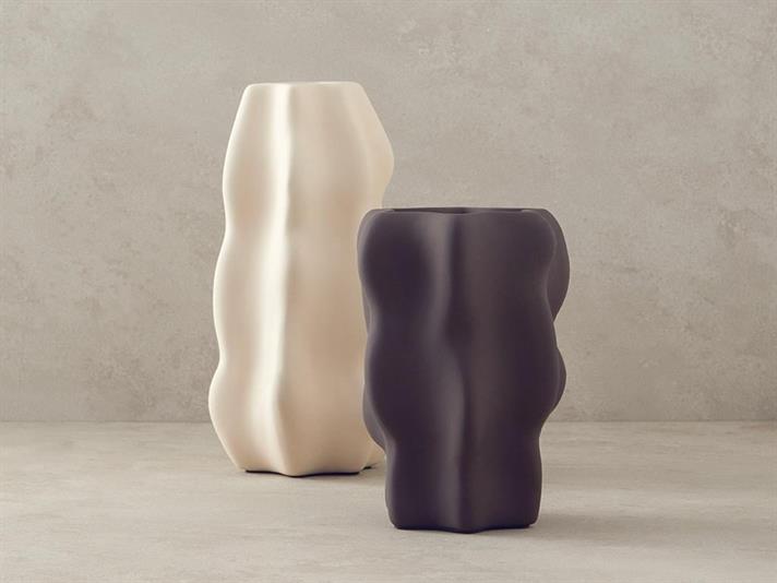 Vază, Boheme, ceramică, 12x12x16,5 cm, maro