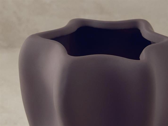 Vază, Boheme, ceramică, 12x12x16,5 cm, maro