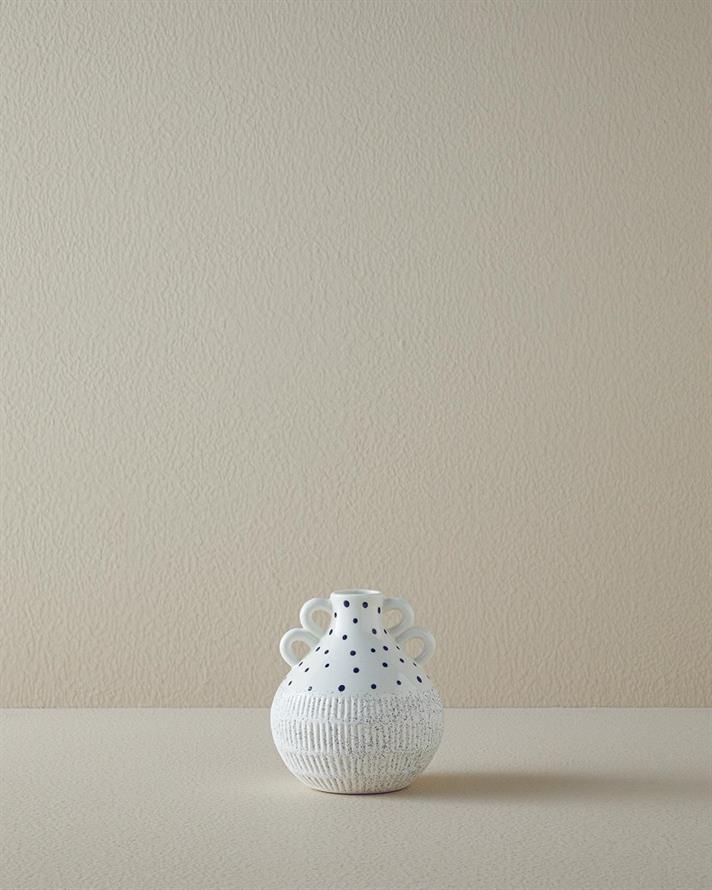 Vază, Dotsy, ceramică, 10,4x6x14,1 cm, alb