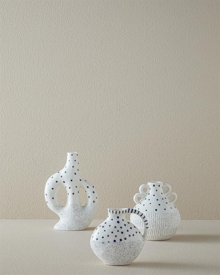 Vază, Dotsy, ceramică, 10,4x6x14,1 cm, alb