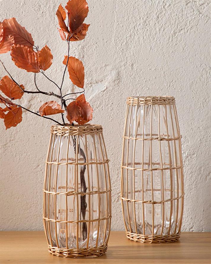 Erica Vase 14x14x30 cm Brown