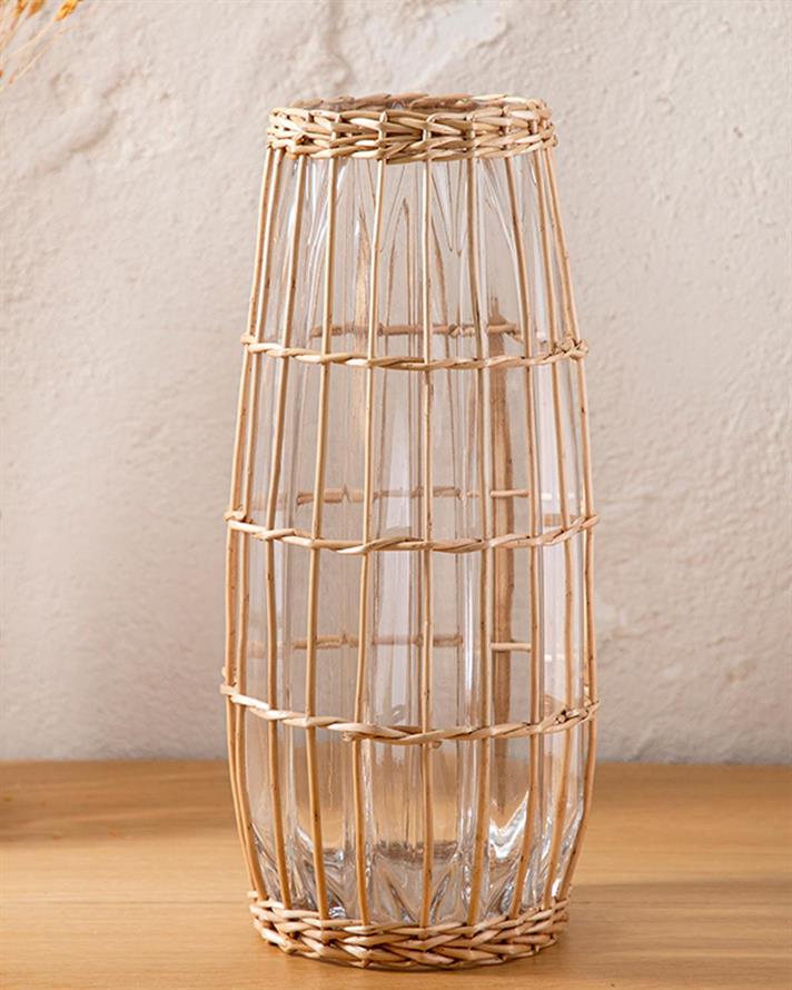 Erica Vase 14x14x30 cm Brown