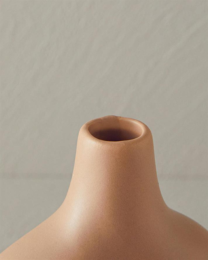 Vază, Gionna, ceramică, 12,5x7x18,5 cm, crem