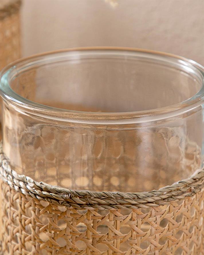 Vază, Hazeran, sticlă, 16x16x15 cm, maro