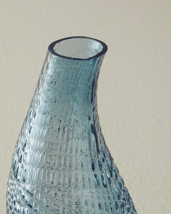 Vază, Lacy, sticlă, 25x10,5x13 cm, verde