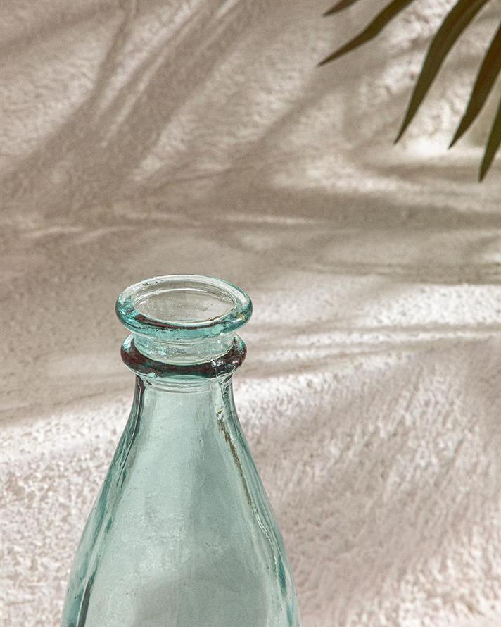 Vază, Recycled Bottle, sticlă reciclată, 9x9x28 cm, verde