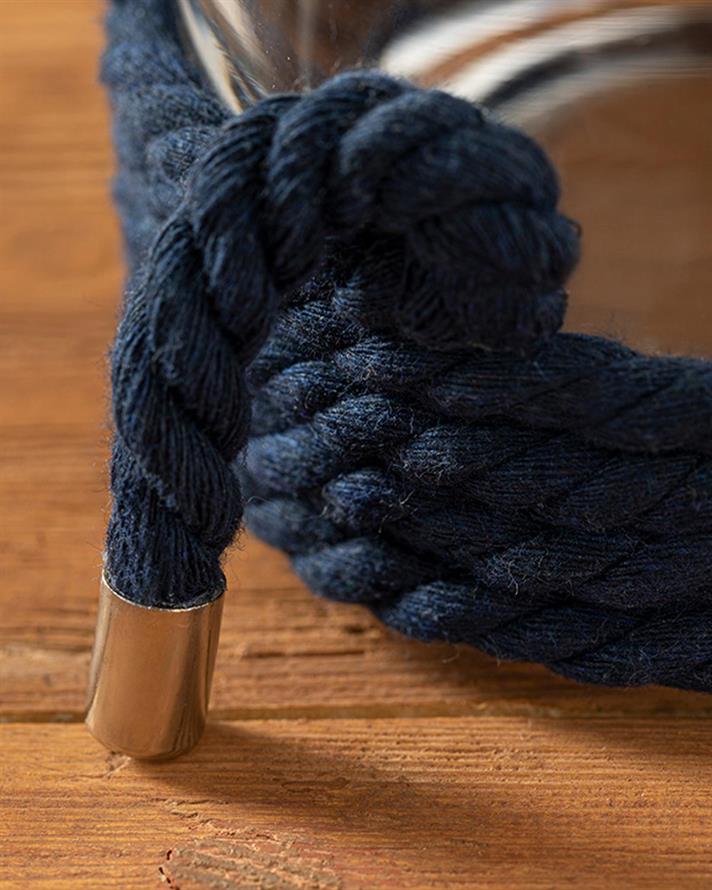 Vază, Rope, sticlă, 12x12x15 cm, bleumarin