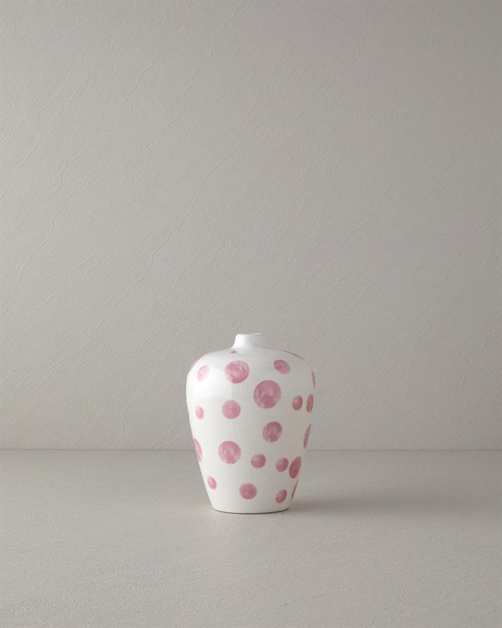 Chic Dots Dolomită Vază 14*14 *19 Cm Fuschia