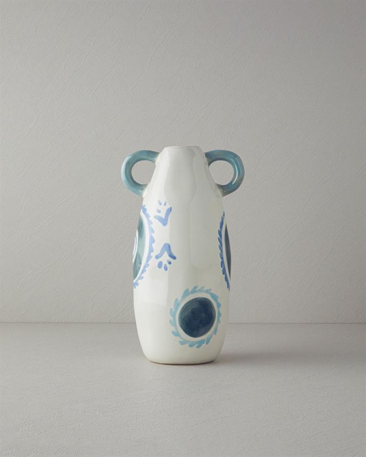 Vaza, Sylvia, gresie ceramica, 16,5x16x18 cm, multicolor