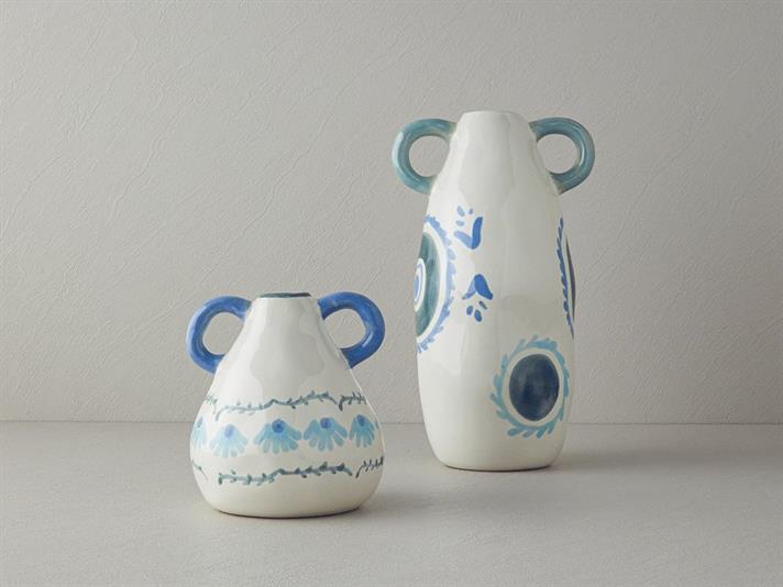 Vaza, Sylvia, gresie ceramica, 16,5x16x18 cm, multicolor