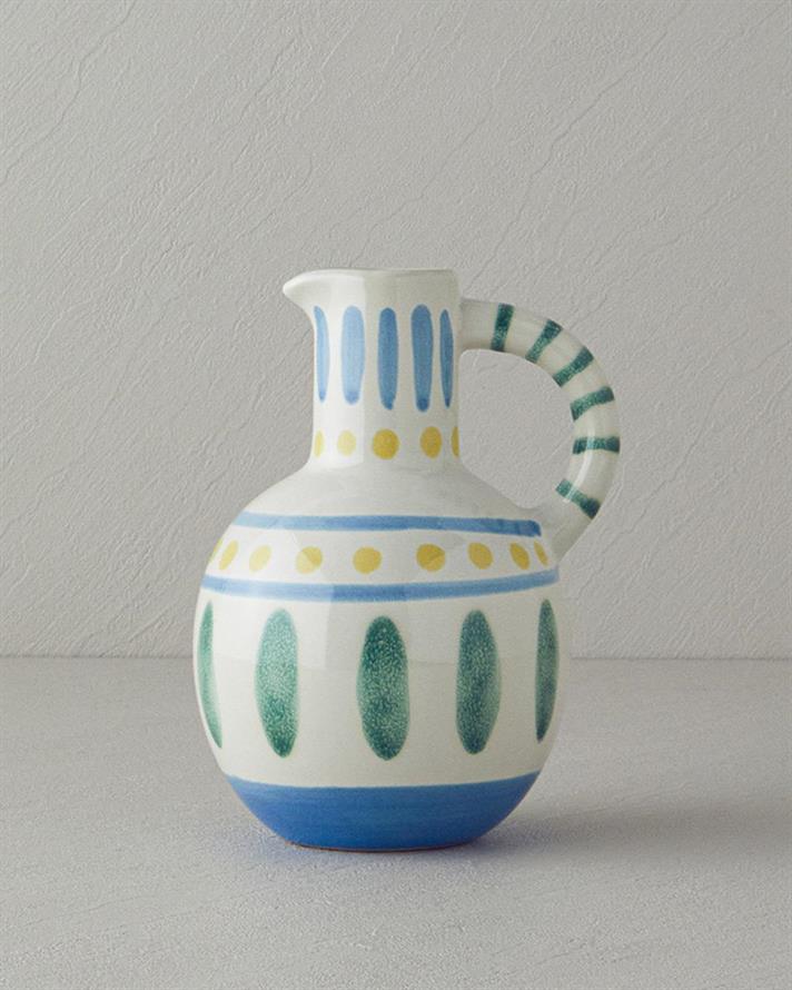 Vaza, Valencia, gresie ceramica, 14,5x13x20 cm, multicolor