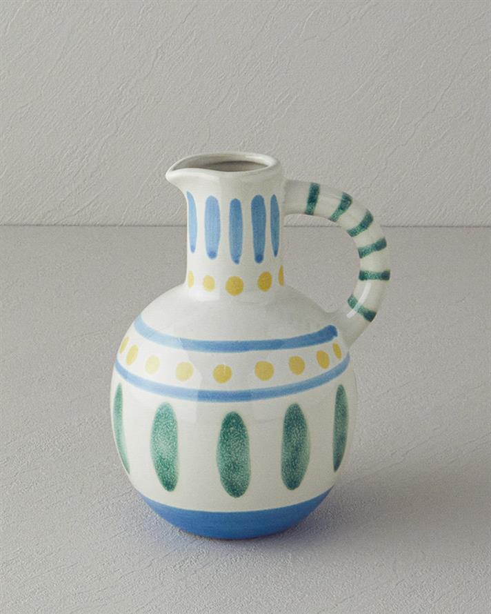 Vaza, Valencia, gresie ceramica, 14,5x13x20 cm, multicolor