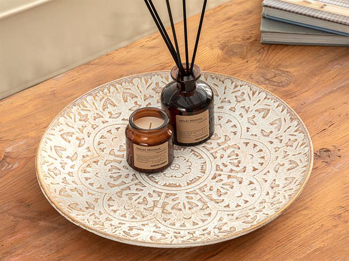 Vega Platou Decoratıv 40*40*3 Cm Cafea.