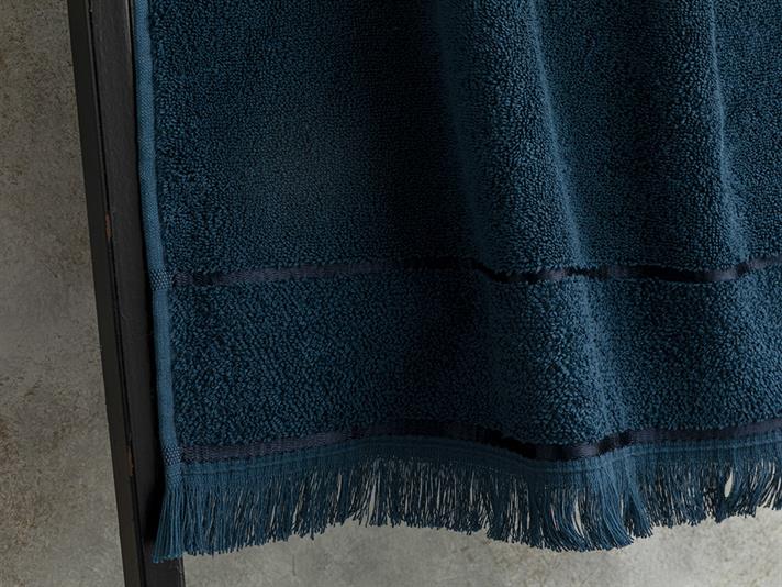 Vegan Cotton Face Towel 50x70 cm Dark Blue