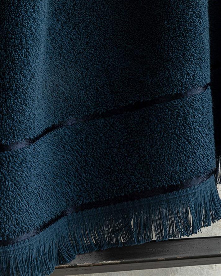 Vegan Cotton Bath Towel 70x140 cm Dark Blue