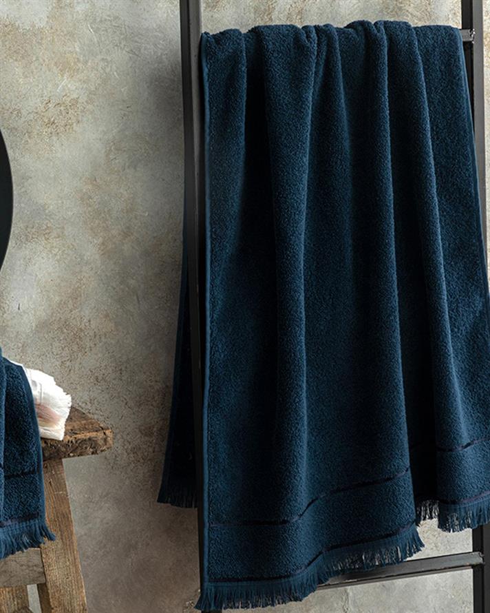 Vegan Cotton Bath Towel 70x140 cm Dark Blue