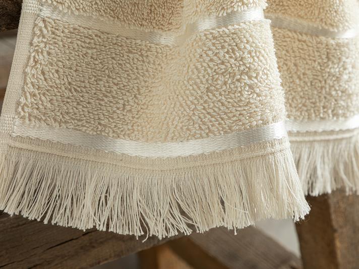 Vegan Cotton Hand Towel 30x40 cm Beige