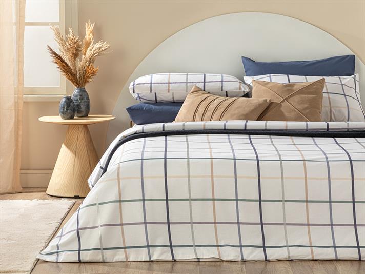 Verificare Glam Cu Bumbac Double Set Lenjerie De Pat 200x220 cm Albastru
