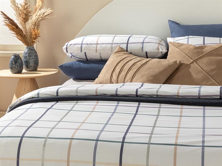 Verificare Glam Cu Bumbac Double Set Lenjerie De Pat 200x220 cm Albastru