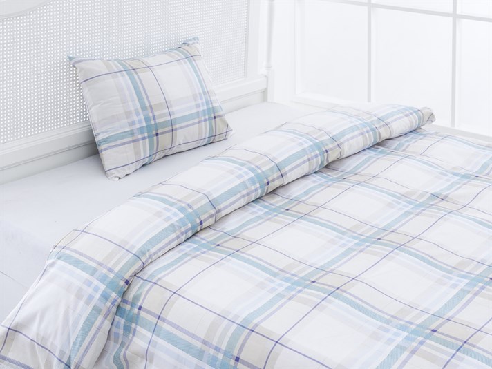 Verificare pastel Cu Bumbac Single Lenjerie De Pat 160x220 cm Seledon