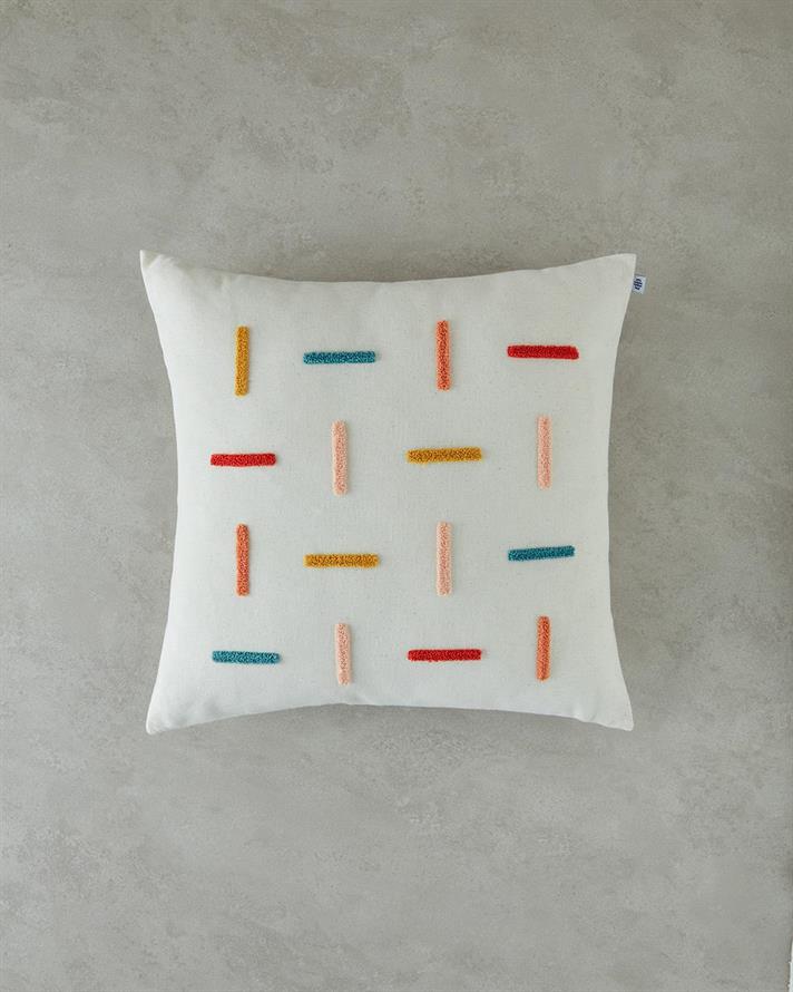 Broderie Punch Pernuță Umplută 45 x 45 cm Natural