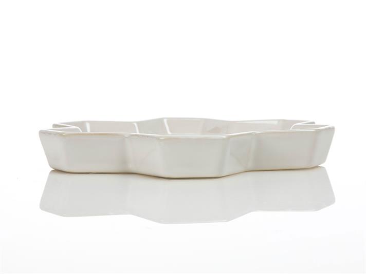 Viața de aur Ceramică Farfurie De Servire 21x21x2cm Cremă.