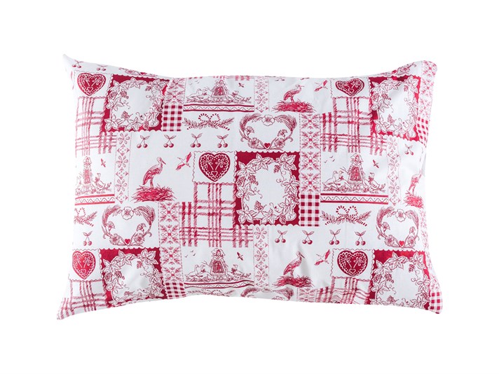 Viața de cabană Cu Bumbac Cu 2 Piese Față De Pernă 50x70 cm Bordo