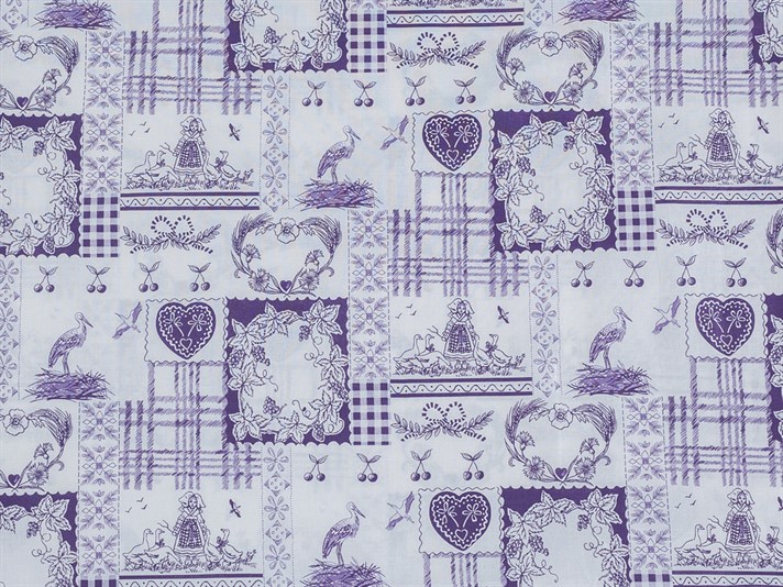 Viața de cabană Cu Bumbac Cu 2 Piese Față De Pernă 50x70 cm Violet