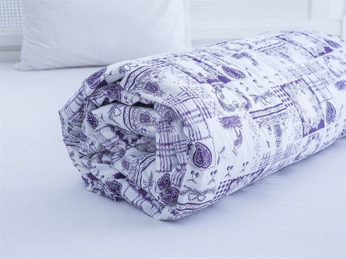 Viața de cabană Cu Bumbac Single Lenjerie De Pat 160x220 cm Violet
