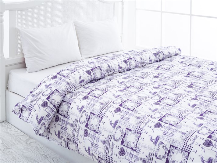 Viața de cabană Cu Bumbac Double Lenjerie De Pat 200x220 cm Violet