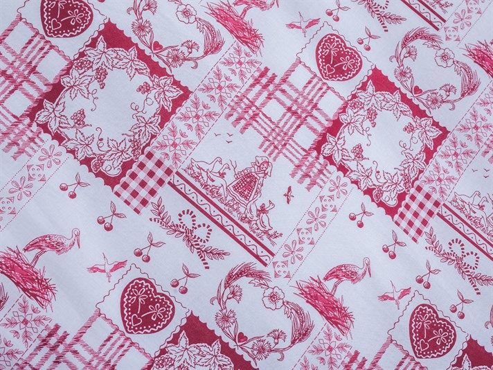 Viața de cabană Cu Bumbac Double Lenjerie De Pat 200x220 cm Bordo