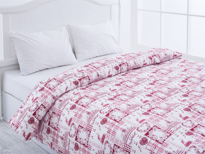 Viața de cabană Cu Bumbac Double Lenjerie De Pat 200x220 cm Bordo