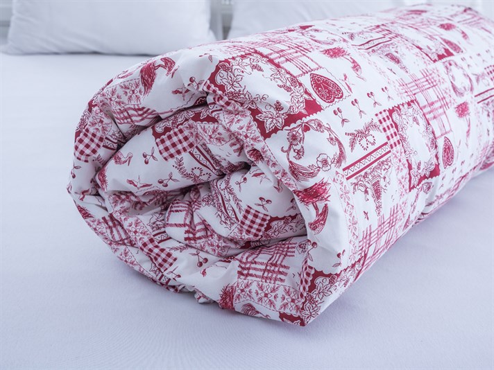 Viața de cabană Cu Bumbac Double Lenjerie De Pat 200x220 cm Bordo