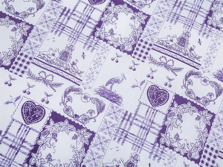 Viața de cabană Cu Bumbac Double Lenjerie De Pat 200x220 cm Violet