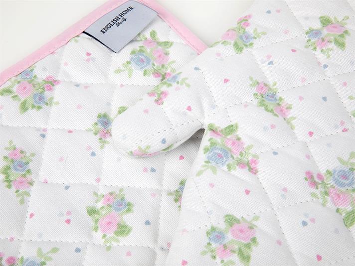 Rosy Life Printed 2 Pcs Set Kitchen Set Pink - White