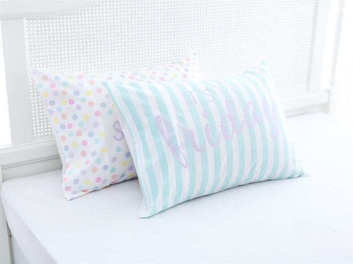 vineri Cu Bumbac Panou 2 Piese Față De Pernă 50x70 cm Mentă