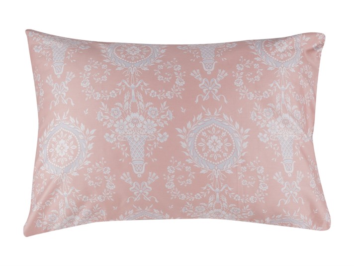vinietă Bumbac Satinat Cu 2 Piese Față De Pernă 50x70 cm Roz