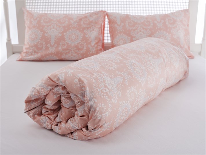 vinietă Bumbac Satinat Single Lenjerie De Pat 160x220 cm Roz