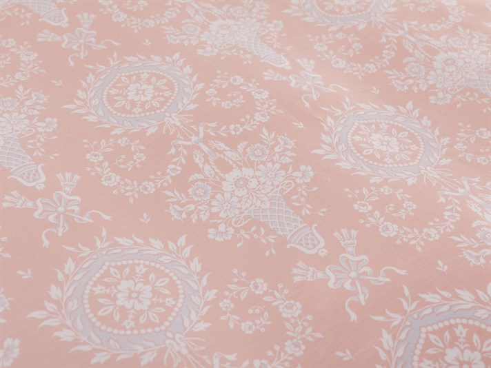 vinietă Bumbac Satinat Double Lenjerie De Pat 200x220 cm Roz