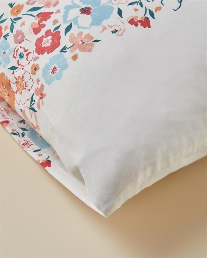 Vintage Floral Ușor De Călcat Cu 2 Piese Față De Pernă 50x70 cm Roz